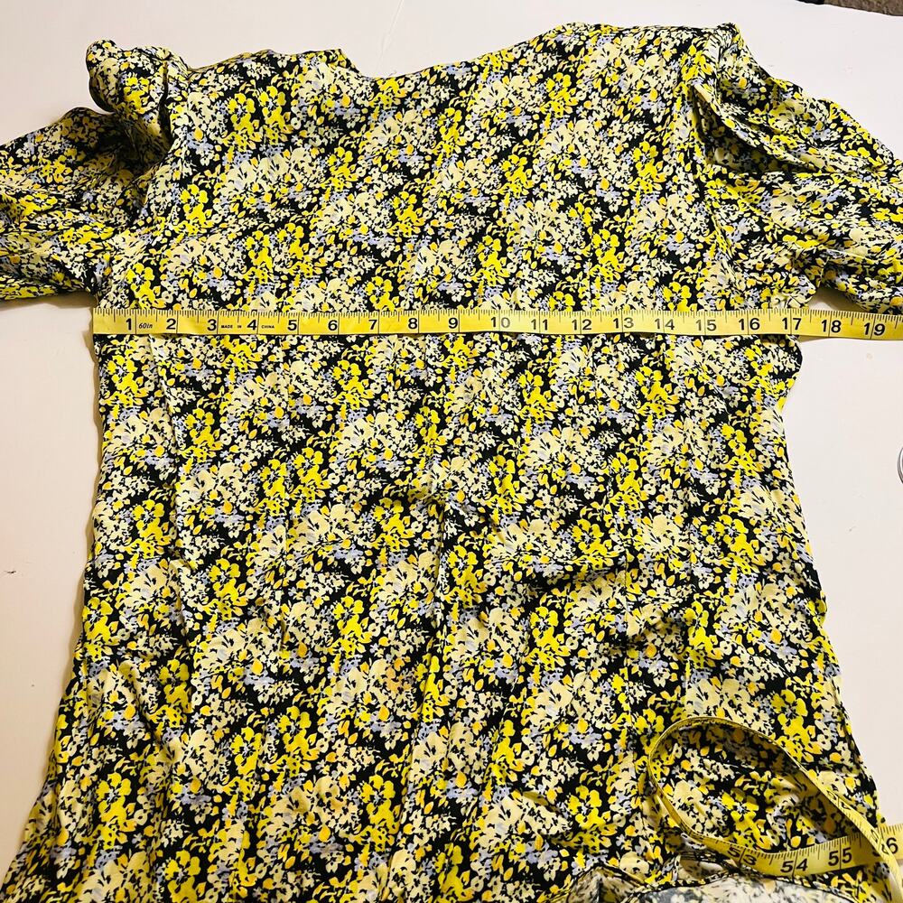 Brogger Nancy Silk Blend Floral Layered Long Sleeves Dress Size Large - Picture 6 of 10